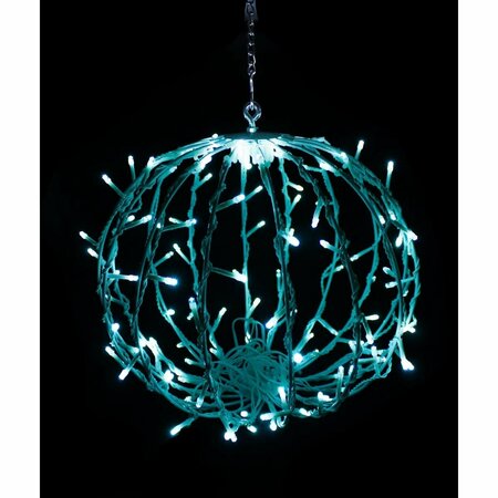 QUEENS OF CHRISTMAS 12 in. LED Sphere Lights, Teal - 120 Count S-120SPH-TL-12